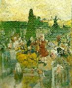 Carl Larsson omarbetat forslag till vaggmalningar i nationalmusei nedre trapphall Spain oil painting artist